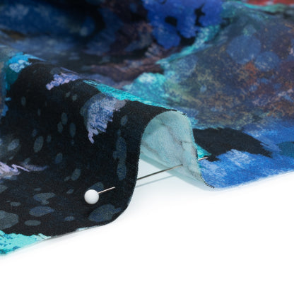 Mood Exclusive Blurred Blues Cotton Voile Detail
