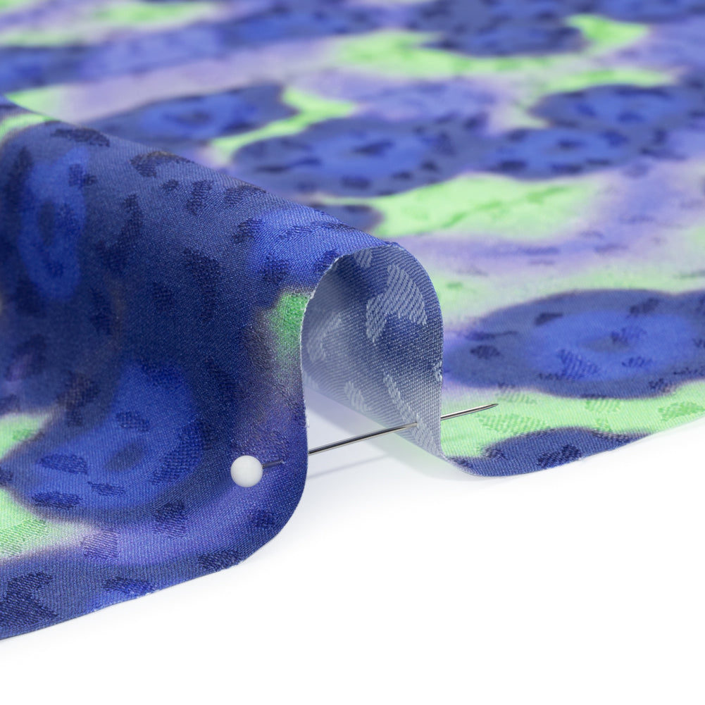 Mood Exclusive Blue Garden on the Banks Sustainable Viscose Jacquard Folded