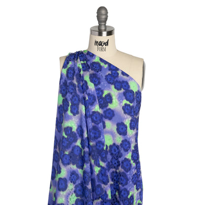 Mood Exclusive Blue Garden on the Banks Sustainable Viscose Jacquard Detail