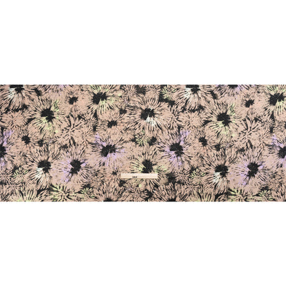 Sustainable and Recycled Viscose Satin Print - Taupe and Black Abstracted Floral - Mood Exclusive Bursting Gardens Drape