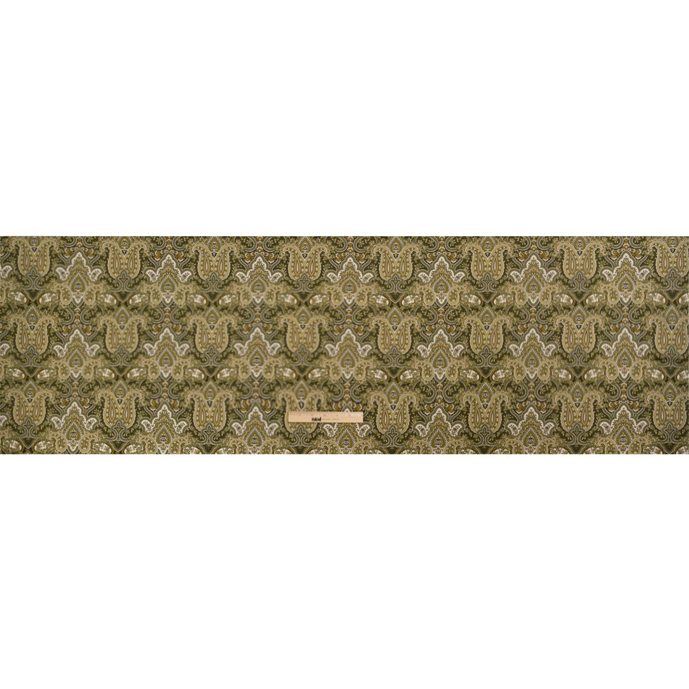 Mood Exclusive Olive Paisley Party Stretch Cotton Sateen Full