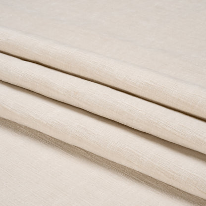 Otta Ivory Polyester Chenille Woven Folded