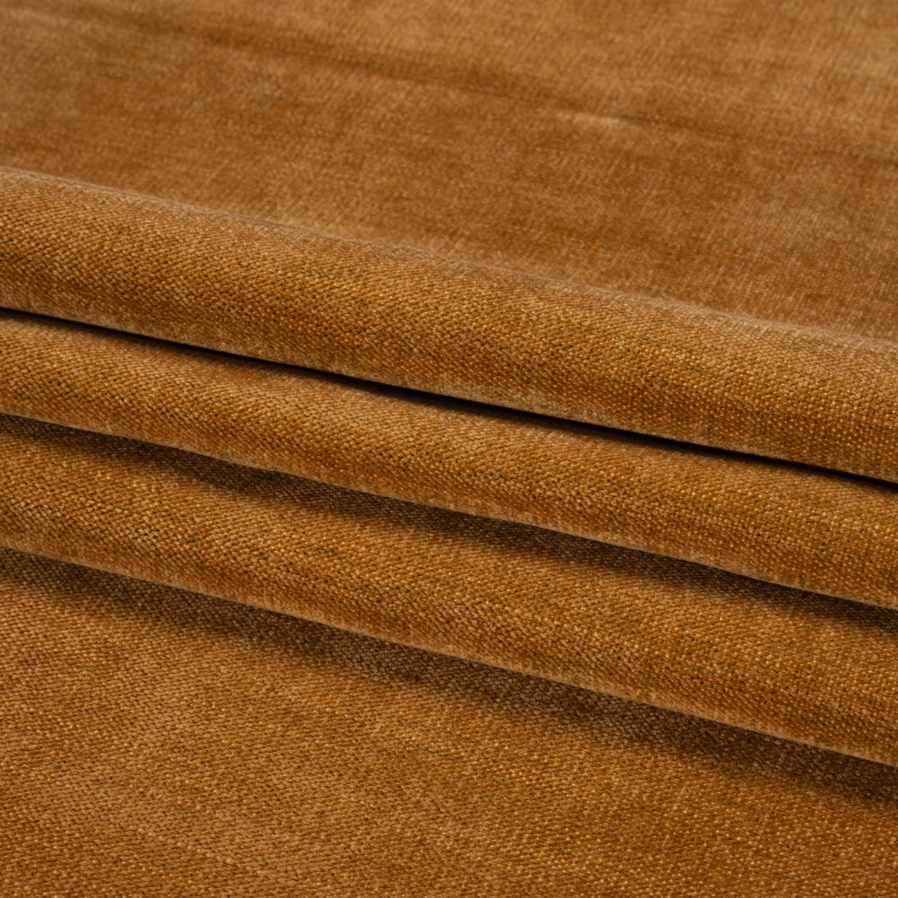 Crypton Copper Stain Resistant Performance Upholstery Chenille Woven Folded