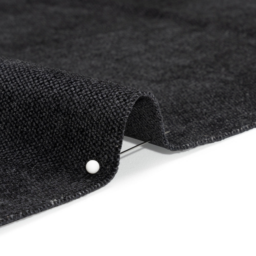 Crypton Ebony Stain Resistant Performance Upholstery Chenille Woven Detail