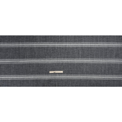 Crypton Charcoal Striped Stain Resistant Polyester and Linen Chenille Upholstery Woven Full