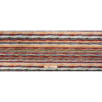 Red, Yellow and Blue Landscape Stripes Polyester and Cotton Jacquard Full