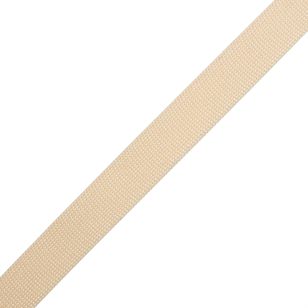 Cream Polyester Knit Tape - 12mm Folded