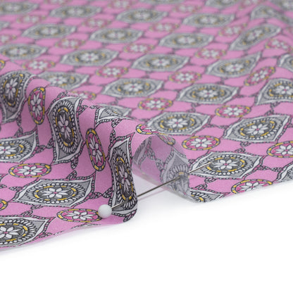 Rayon Batiste - Lavender and Gray Floral Charms Folded