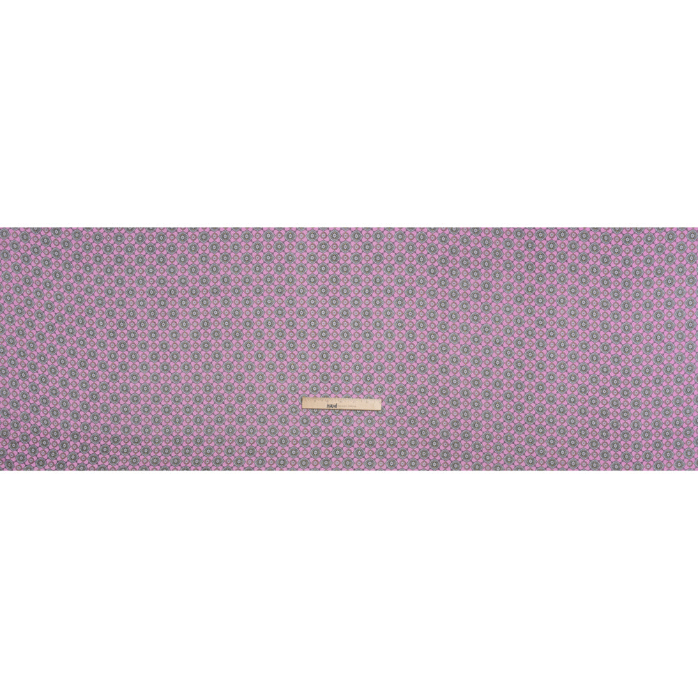 Rayon Batiste - Lavender and Gray Floral Charms Drape