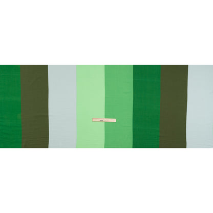 Rayon Batiste - Green Wide Stripes Drape