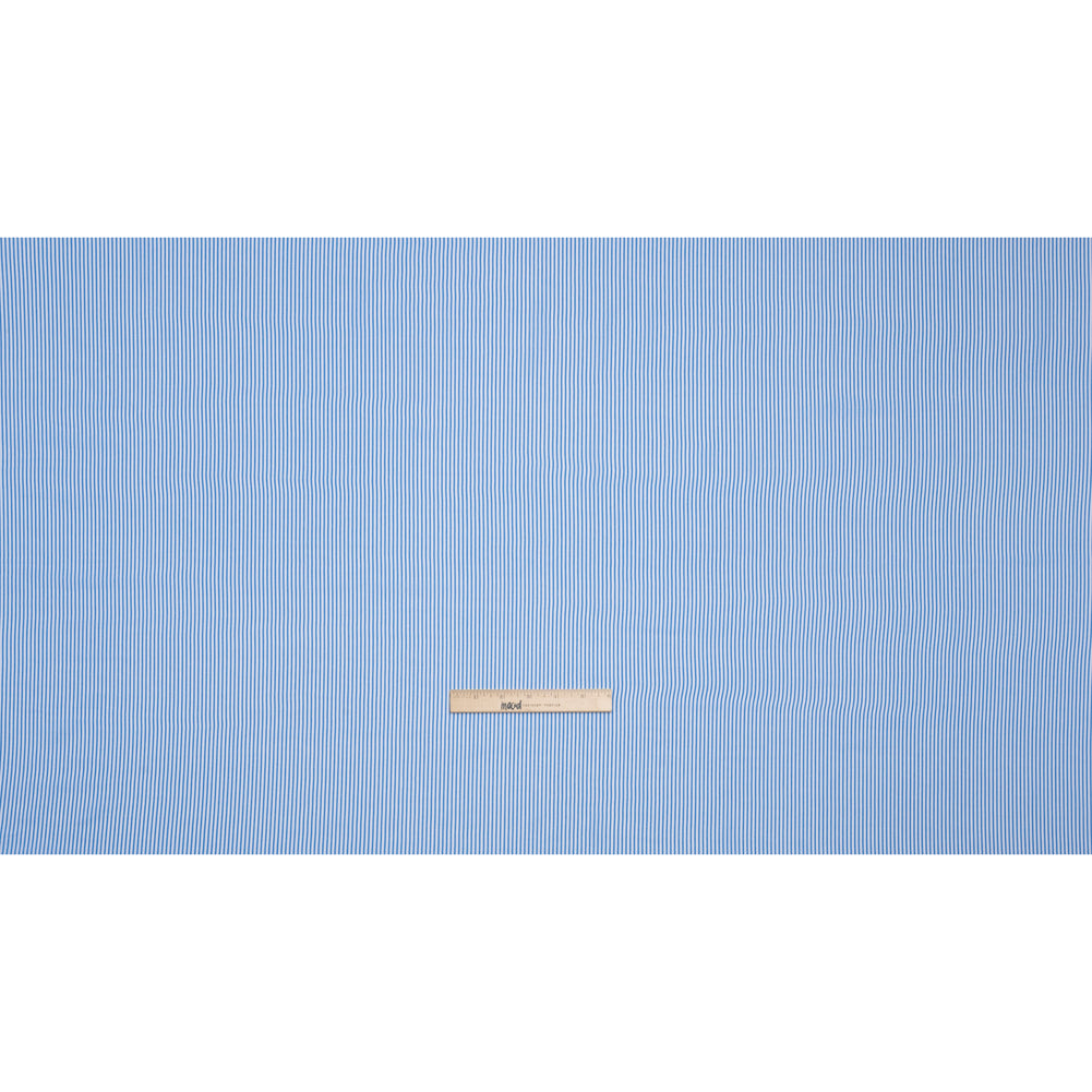 Cotton and Rayon Shirting - Blue and White Candy Stripes Drape