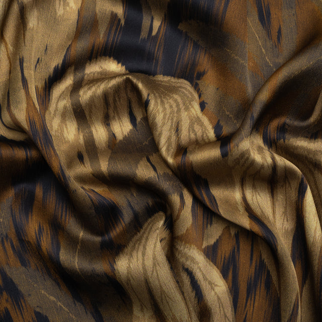Mood Exclusive Tiger Skies Polyester Satin Faced Crepe