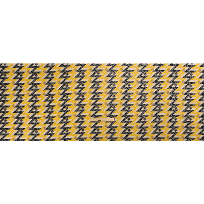 Geometric Burnout Polyester Woven Print - Cream, Yellow and Black Geometric - Mood Exclusive Treasures Untold Drape