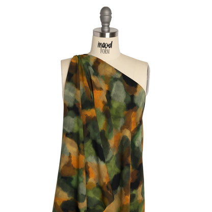 Mood Exclusive Green Fade Away Lightweight Polyester Crepe Drape