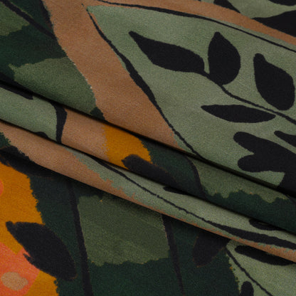 Mood Exclusive Mustard Vine Time Lightweight Recycled Polyester Crepe Folded