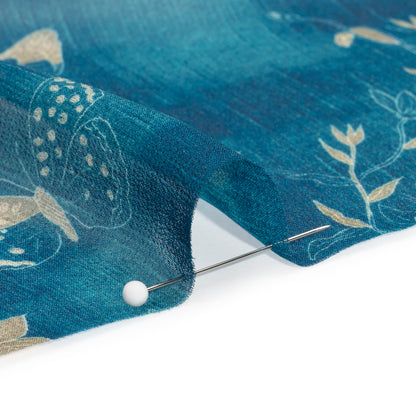 Mood Exclusive Indigo Quietly Cascades Viscose Chiffon Folded
