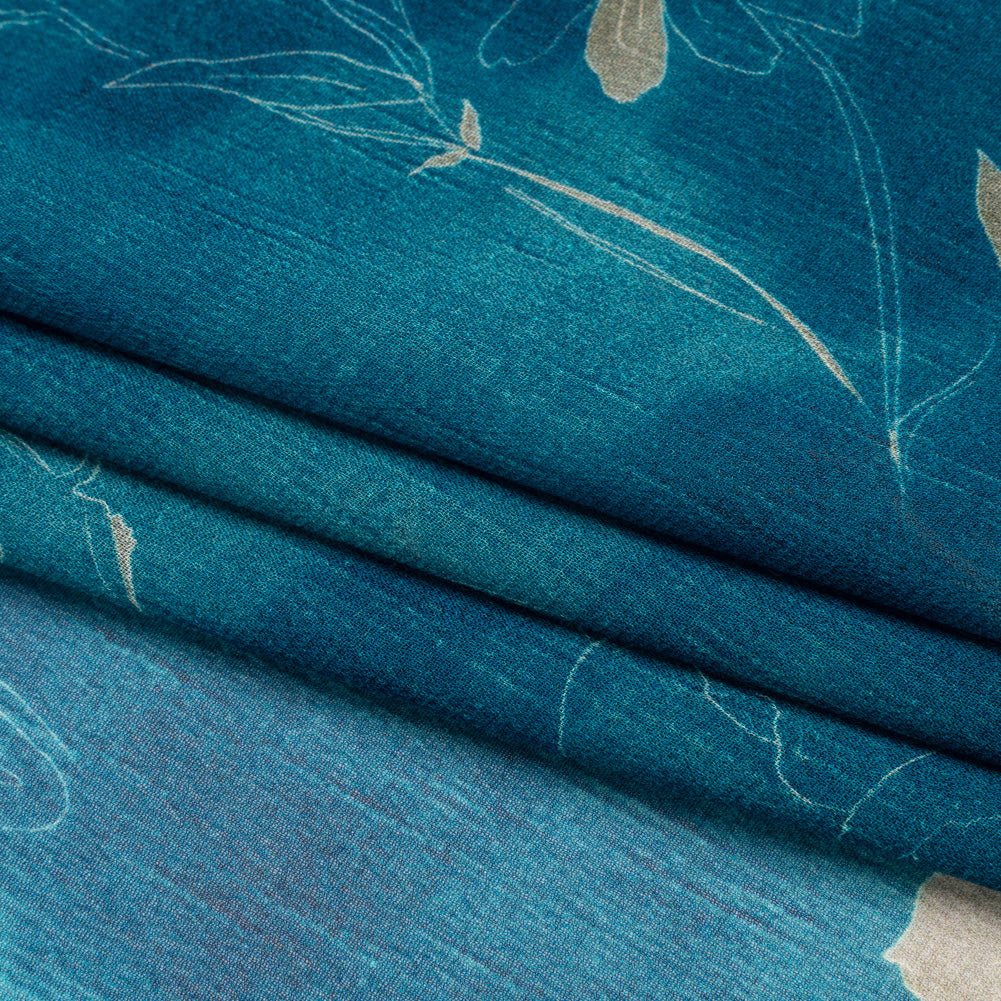 Mood Exclusive Indigo Quietly Cascades Viscose Chiffon Full