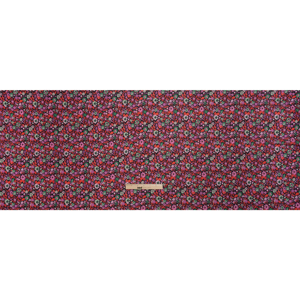 Crinkled Cotton Gauzy Woven Print - Red, Pink and Green Floral - Mood Exclusive The Perks of Being Full