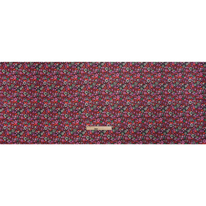 Crinkled Cotton Gauzy Woven Print - Red, Pink and Green Floral - Mood Exclusive The Perks of Being Full