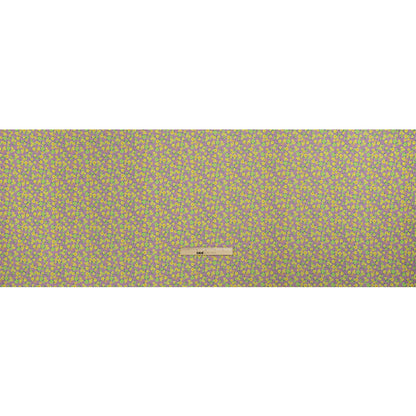 Crinkled Cotton Gauzy Woven Print - Yellow, Green and Lavender - Mood Exclusive Little Lillies Full