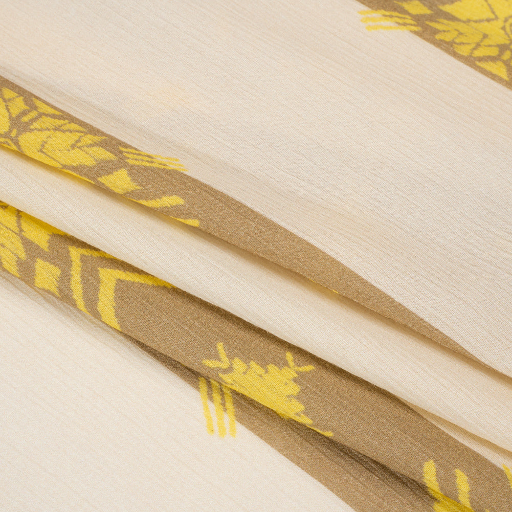 Mood Exclusive Cream Woven in Time Crinkled Gauzy Viscose Crepe Full