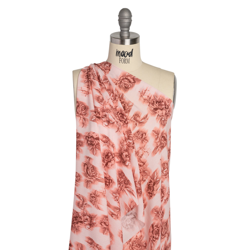 Mood Exclusive Rose Fragrant Feelings Crinkled Gauzy Viscose Crepe Detail