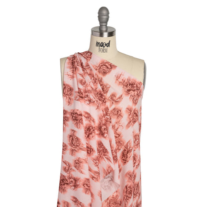 Mood Exclusive Rose Fragrant Feelings Crinkled Gauzy Viscose Crepe Detail