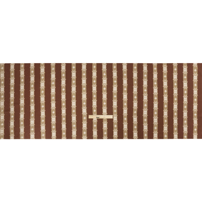 Mood Exclusive Brown Woven in Time Crinkled Gauzy Viscose Crepe Drape