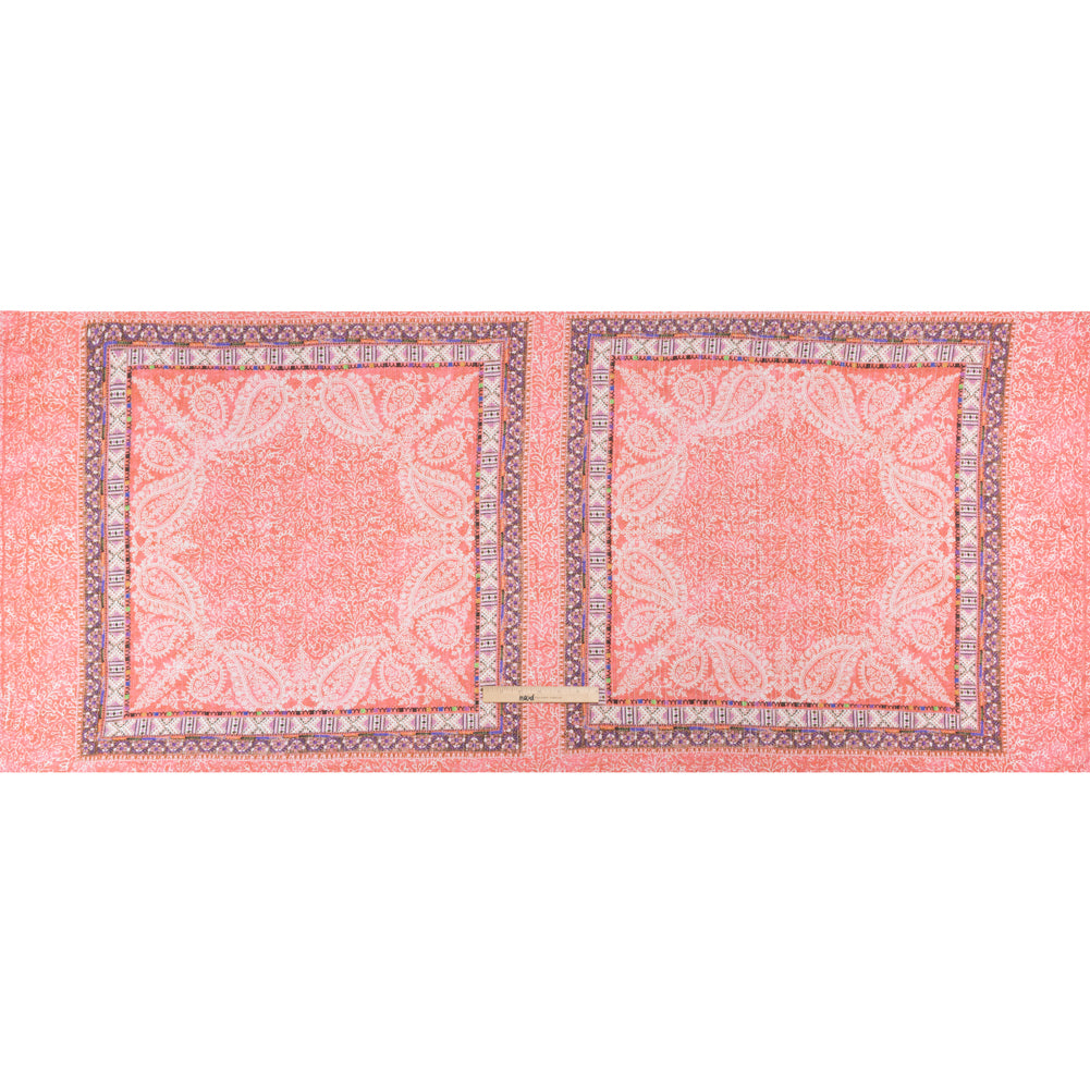 Mood Exclusive Pink Bandana Bonanza Metallic Striped Viscose Dobby Drape