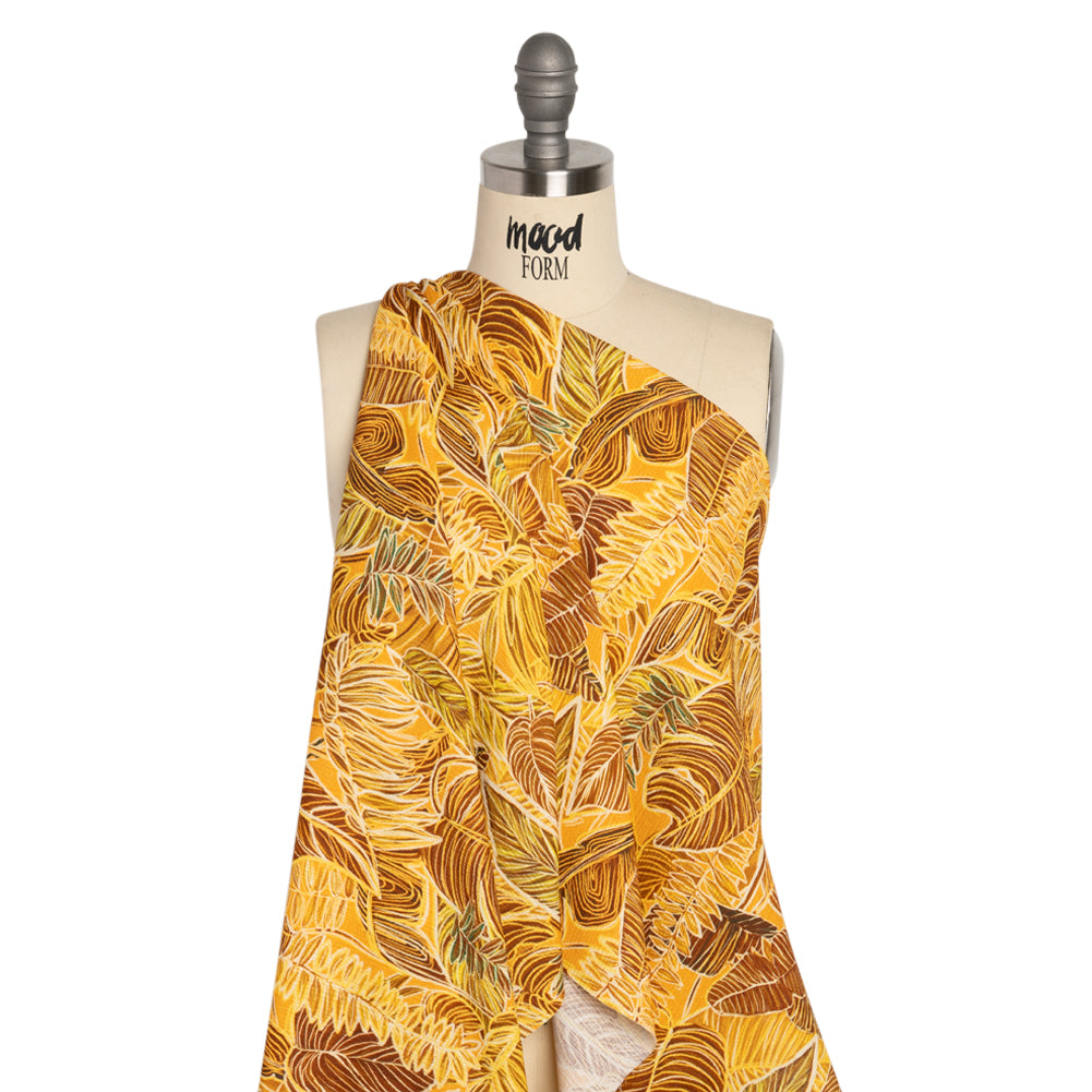 Mood Exclusive Goldenrod Tropic of Capricorn Slubbed Gauzy Cotton Woven Drape