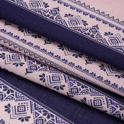 Mood Exclusive Purple Feel the Vibe Cotton Crepe Folded