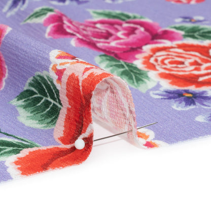 Mood Exclusive Lilac Bountiful Bushes Slubbed Gauzy Cotton Woven Detail