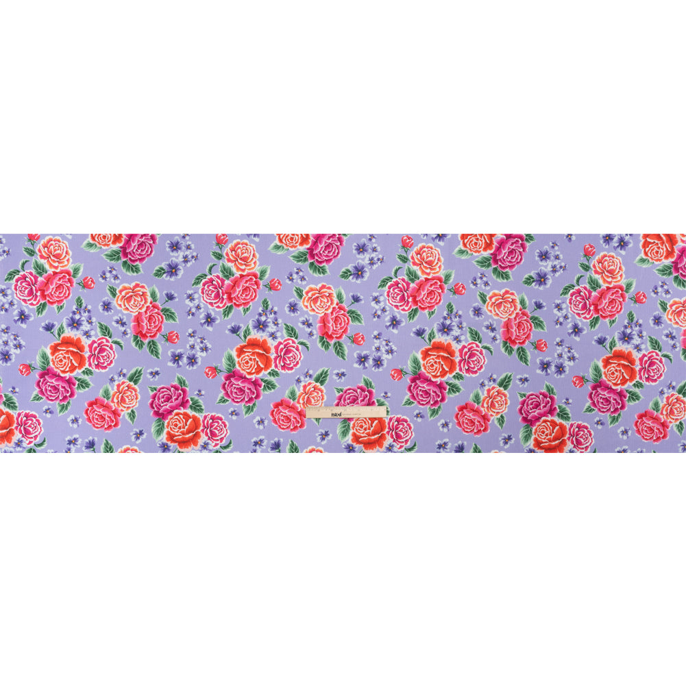 Mood Exclusive Lilac Bountiful Bushes Slubbed Gauzy Cotton Woven Full