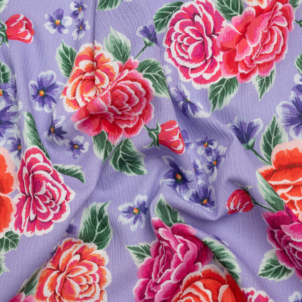 Mood Exclusive Lilac Bountiful Bushes Slubbed Gauzy Cotton Woven