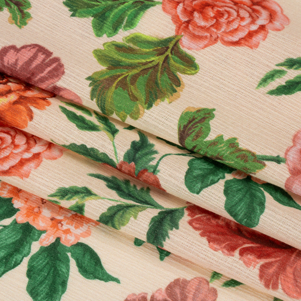 Mood Exclusive Cream Fluent in Love Slubbed Gauzy Cotton Woven Folded