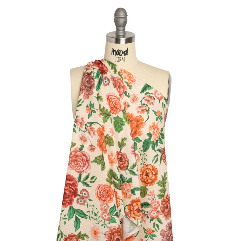 Mood Exclusive Cream Fluent in Love Slubbed Gauzy Cotton Woven Drape