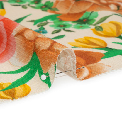 Mood Exclusive Cream Rose Dawn Slubbed Gauzy Cotton Woven Detail
