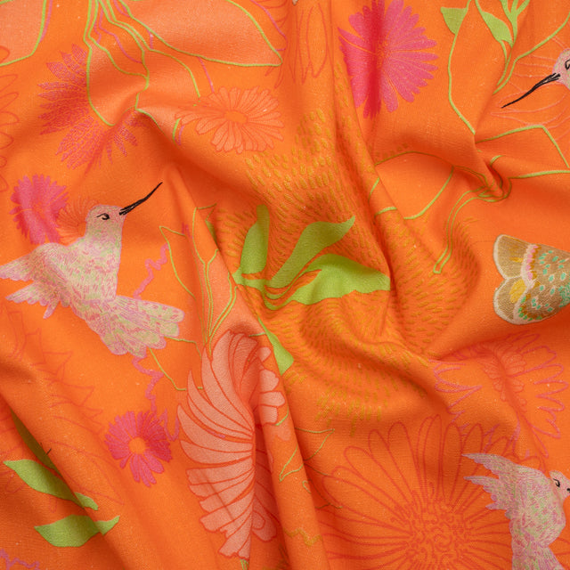 Mood Exclusive Hummingbird Heart Linen and Cotton Woven