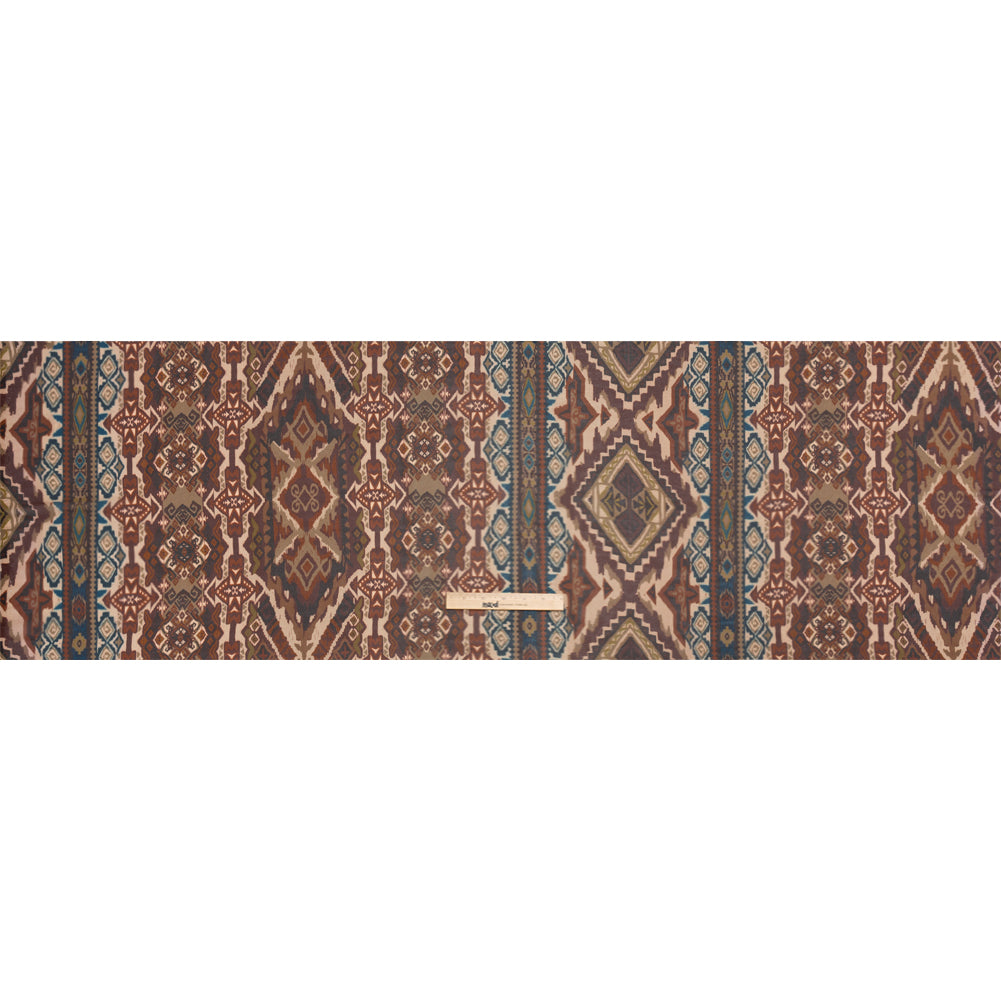 Mood Exclusive Rust Maze Markings Viscose Chiffon Drape