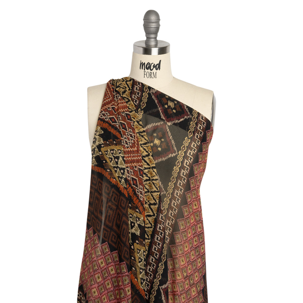 Mood Exclusive Rust Style Central Viscose Chiffon Detail