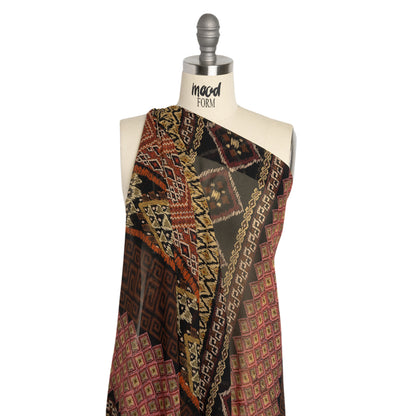 Mood Exclusive Rust Style Central Viscose Chiffon Detail