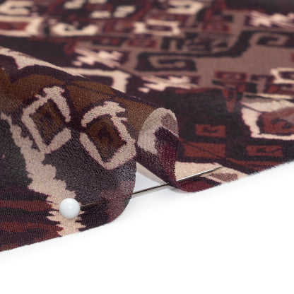 Mood Exclusive Plum Maze Markings Viscose Chiffon Folded