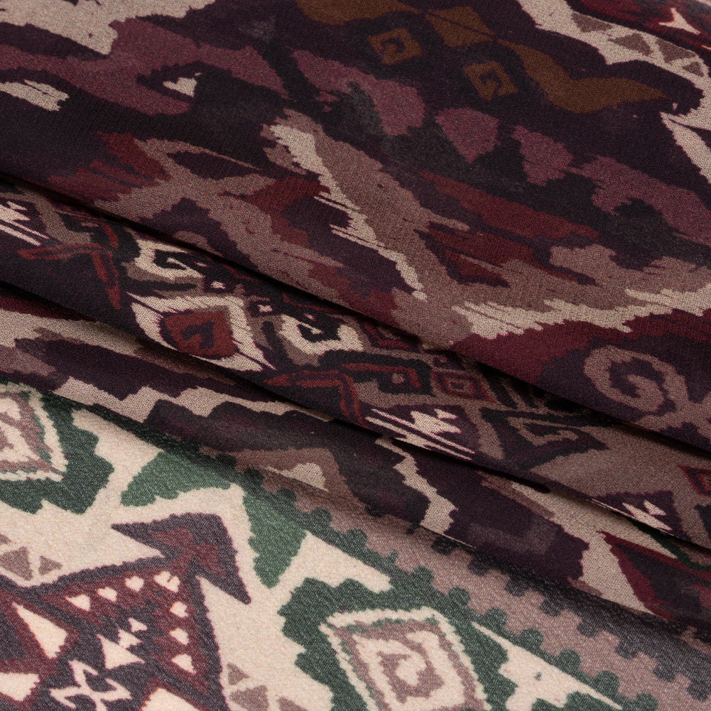 Mood Exclusive Plum Maze Markings Viscose Chiffon Full