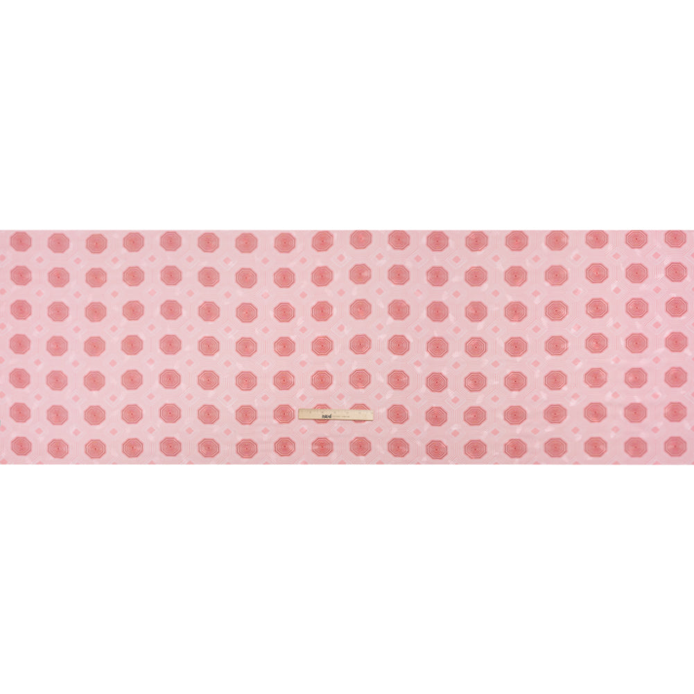 Hands Viscose Jacquard Print - Pink Geometric - Mood Exclusive Retro Reverb Drape