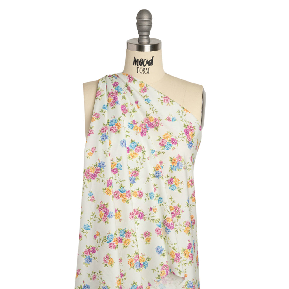 Mood Exclusive Off White Aromatic Enchantments Stretch Cotton Poplin Drape