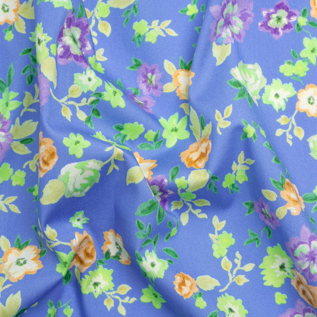 Mood Exclusive Blue Inch by Inch Stretch Cotton Poplin