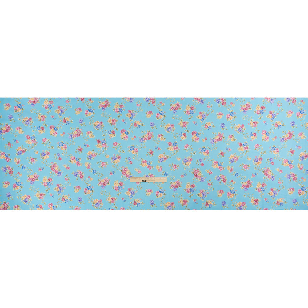 Mood Exclusive Blue Aromatic Enchantments Stretch Cotton Poplin Full