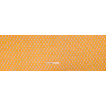 Crinkled Cotton Gauzy Woven Print - Mango Orange and Blue Paisley - Mood Exclusive Bit of Bloom Full