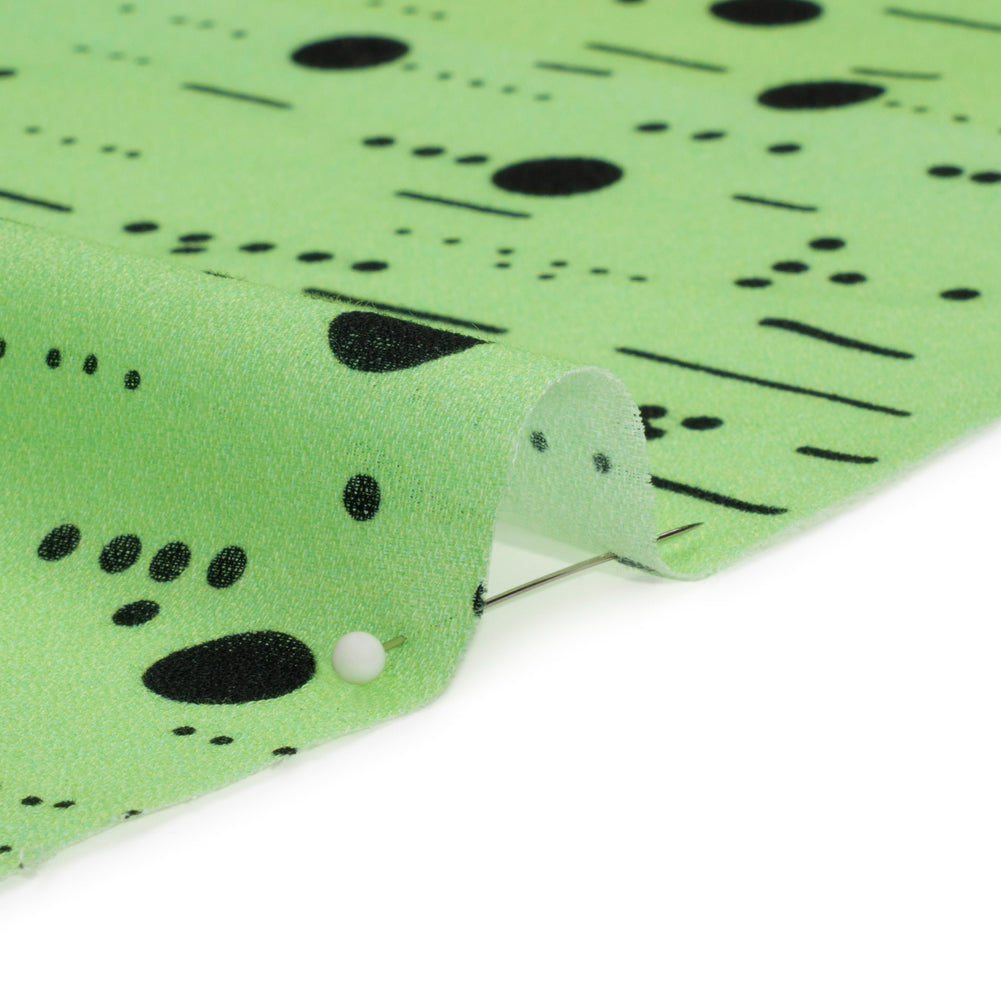 Mood Exclusive Mint Dot-Dash Decode Cotton Crepe Detail