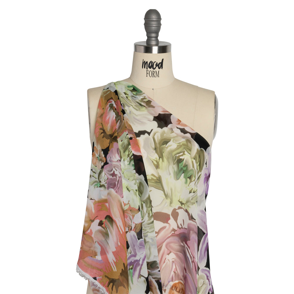 Mood Exclusive Peach Aromatic Affections Viscose Chiffon Drape